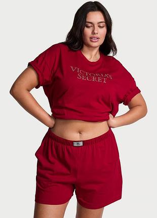 Домашній костюм victoria’s secret червоний з логотипом