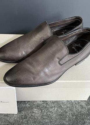 Santoni, туфлі чоловічі, коричневі 40р