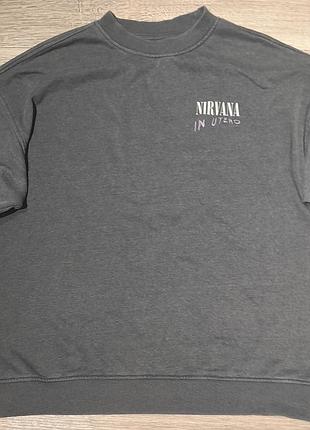 Свитшот h&amp;m принтом nirvana 3