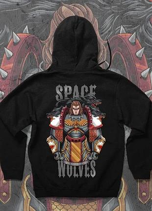 Худі чоловіче з принтом warhammer 40k space wolves розмір 50 anime1158