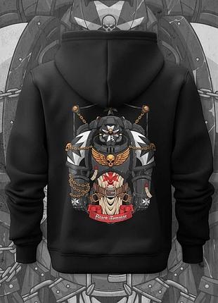 Худи мужское с принтом warhammer 40k black templare размер 44 anime1128