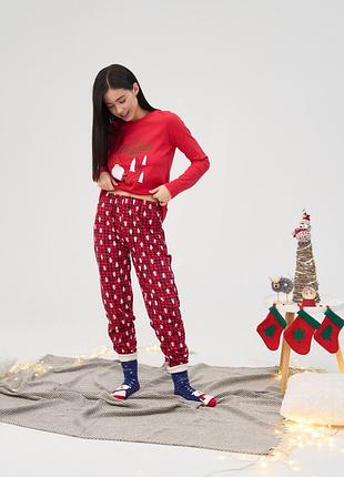 Женская пижама со штанами merry christmas-парные для всей семьи xl