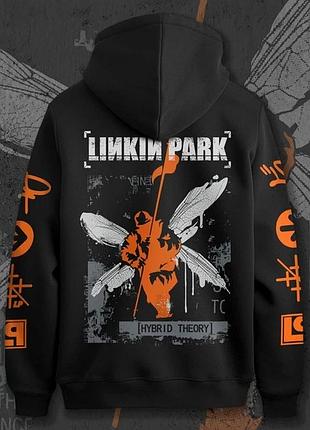 Худі для підлітка хлопчика з принтом linkin park hybrid theory orange розмір 180 anime11258
