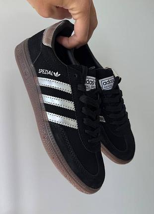😍 жіночі кросівки adidas spezial black/silver