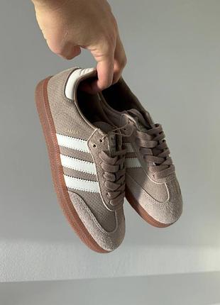 😍 жіночі кросівки adidas samba chalky brown