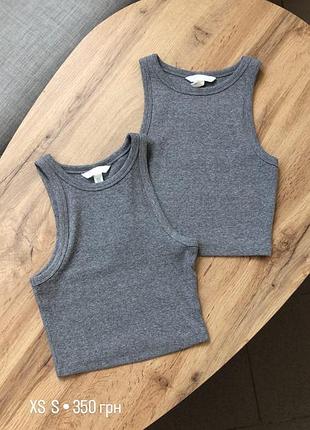 Сірий жіночий топ h&m