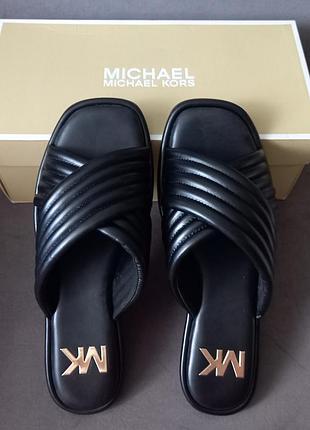Michael kors portia кожаные шлепанцы 9.5us на 39.5р оригинал