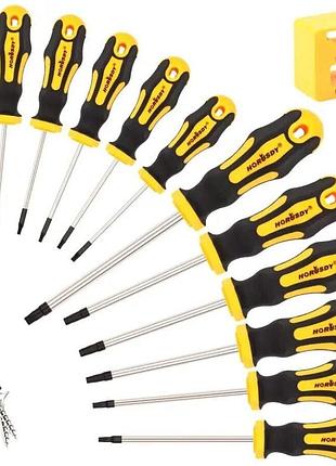 Набор torx отверток 12 шт + намагничиватель-размагничиватель sdy-84010