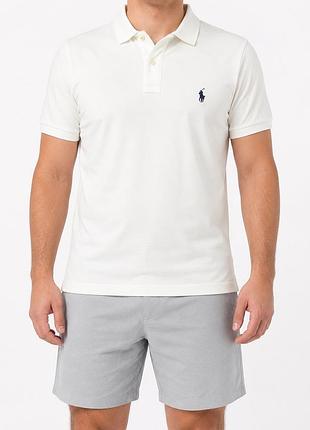 Polo ralph lauren classic fit polo white l — оригінальна чоловіча футболка поло