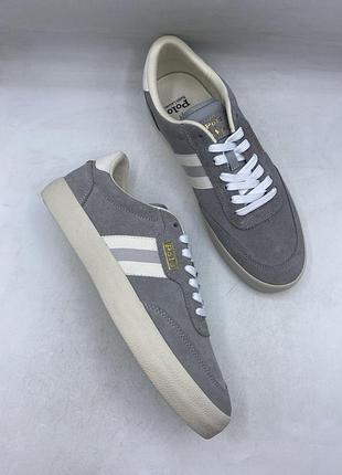 Чоловічі замшеві кросівки polo ralph lauren court striped (01087-d22) оригінал