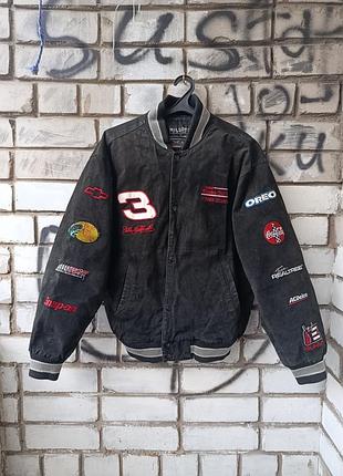 Бомбер кожний wilson leather racing jacket гоночна куртка marlboro ferrari suzuki