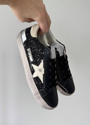😍 жіночі кросівки golden goose superstar black