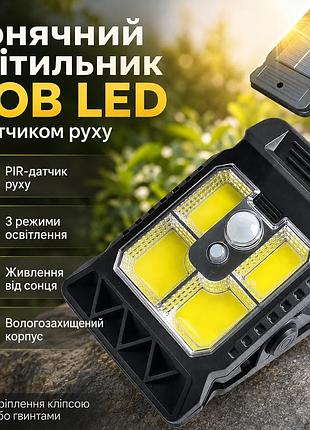 Ліхтар-прищіпка ssp-07/ts-21a-b / світильник на сонячній панелі, акумулятор, датчик руху / водонепроникний світлодіодний
