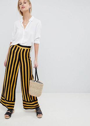 Штани жіночі asos легкі літні прямі штани в смужку 10/38