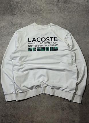 Світшот lacoste з лампасами та великим лого