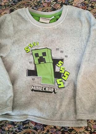 Теплая пижама "minecraft", 7-8 лет