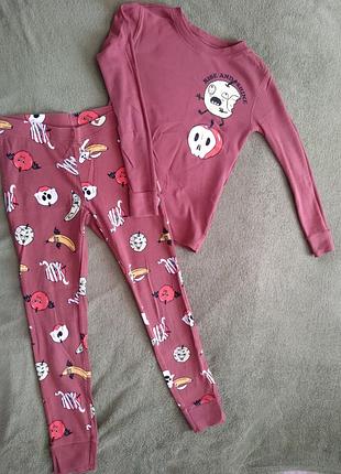 Хлопковая пижама кофта и штаны-лосины old navy 9-10 лет