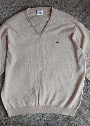 Кофта lacoste v-neck wool