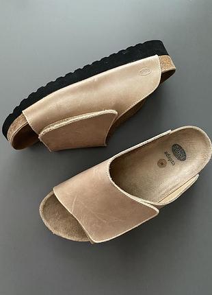 Scholl 🔥 анатомічні аля біркеншток шльопанці беж