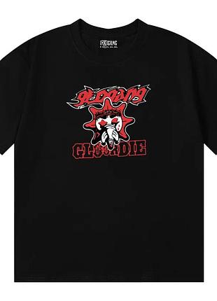 Мужская футболка glo gang logo унисекс гло гэнг тишка черная