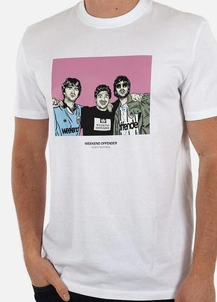 Мужская футболка weekend offender ultras casual белая унисекс кежуал