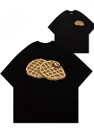 Футболка carhartt logo унисекс кархарт черная