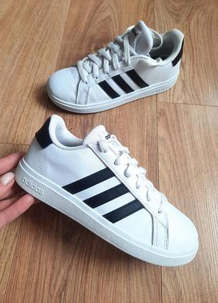 Кожаные кроссовки adidas grand court 2.0 кросівки черевики унисекс