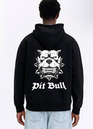 Зип-худи pit bull germany logo пит буль толстовка кофта lonsdale черный