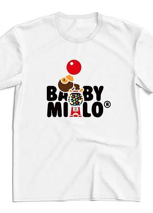 Футболка bape a bathing ape baby milo унисекс бейп белая