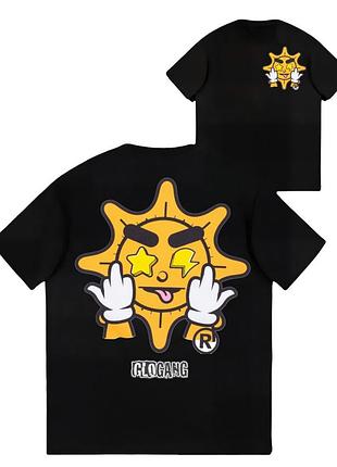 Чоловіча футболка glo gang logo унісекс гло-генг тишка чорна