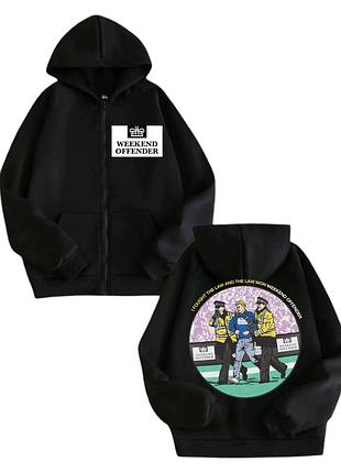 Зип-худі weekend offender casual logo унісекс вікенд офендер кежуал толстовка кофта лонгслів