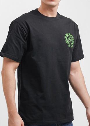 Футболка chrome hearts logo унисекс хром хартс с крестами черная