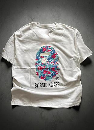 Мужская футболка bape a bathing ape baby milo унисекс бейп белая