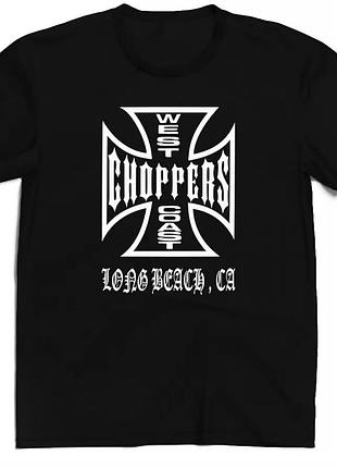 Мужская футболка west coast choppers logo унисекс вест кост чоперс черная