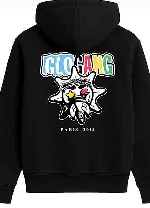 Мужское худи glo gang logo унисекс гло гэнг кофта толстовка