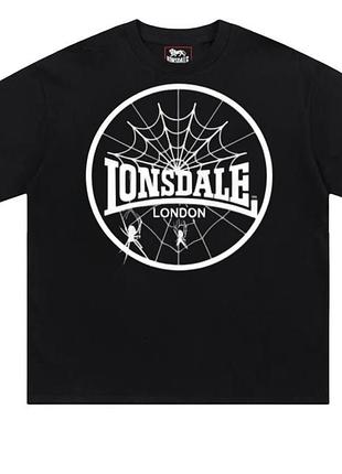 Футболка lonsdale london spider fight logo унісекс лонсдейл чорна