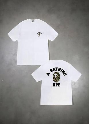 Мужская футболка bape a bathing ape baby milo унисекс бейп белая