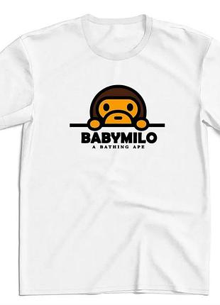 Футболка bape a bathing ape baby milo унисекс бейп белая