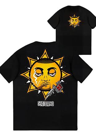 Чоловіча футболка glo gang logo унісекс гло-генг тишка чорна