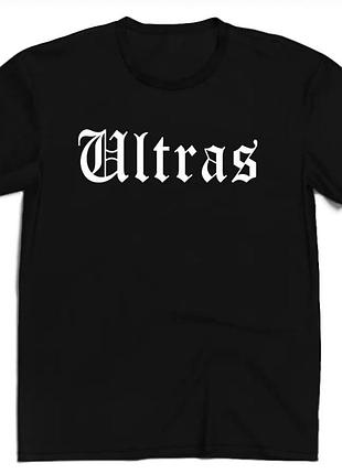 Чоловіча футболка ultras logo чорна ультрас