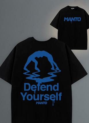 Мужская футболка manto унисекс манто boxing wrestling muay thai черная