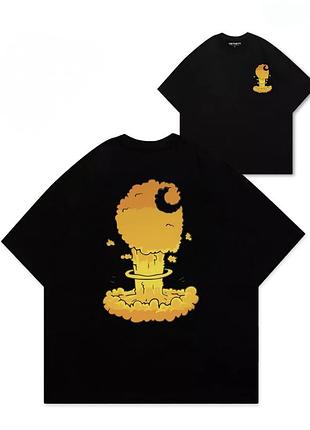 Футболка carhartt logo унисекс кархарт черная
