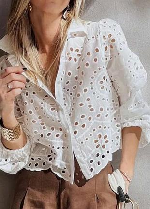 Zara сорочка з прошви