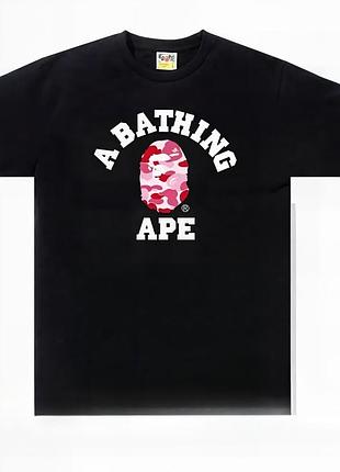 Мужская футболка bape a bathing ape baby milo унисекс бейп черная