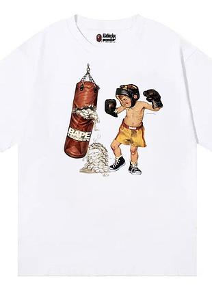 Футболка bape a bathing ape унисекс бейп бэйп белая