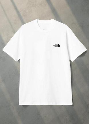 Чоловіча футболка the north face tnf logo унісекс біла тнф норт фейс