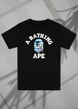 Мужская футболка bape a bathing ape baby milo унисекс бейп черная