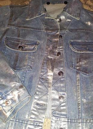 Дизайнерська джинсова курточка р. 381 фото
