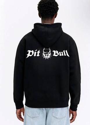 Зип-худи pit bull germany logo пит буль толстовка кофта lonsdale черный