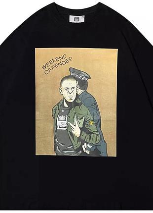 Мужская футболка weekend offender casual ultras logo унисекс викенд офендер черная